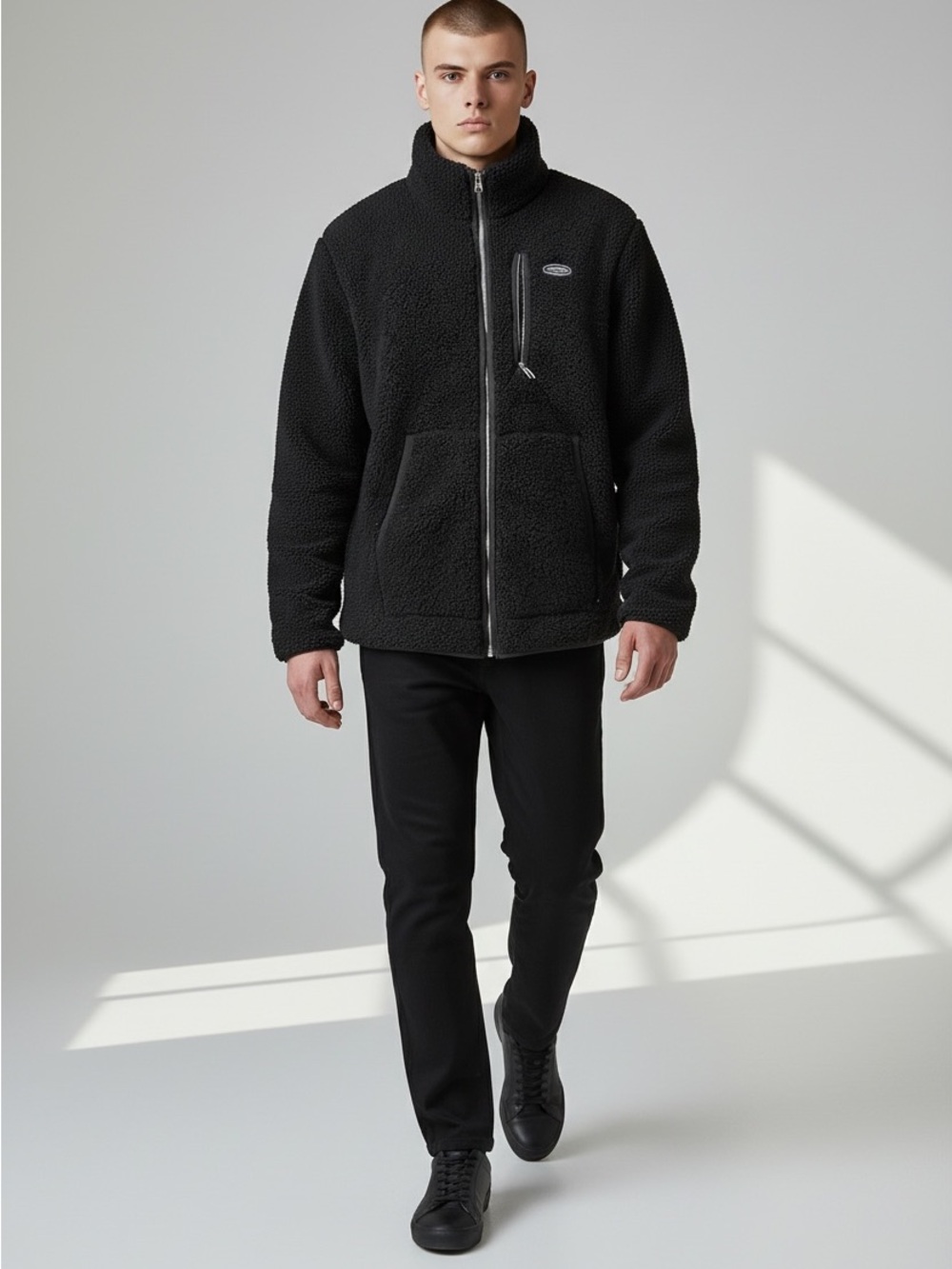 “Vineyard Vines High Pile Fleece Full-Zip Jacket – Jet Black – Size Large – NWT”